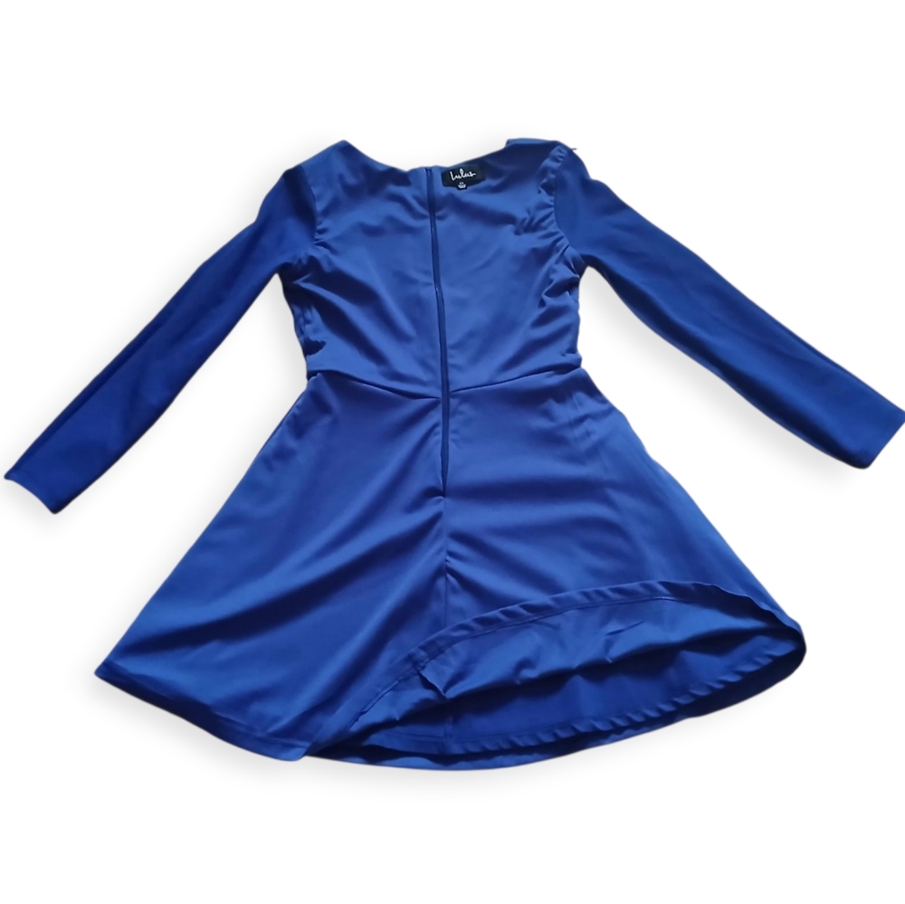 LULUS FOREVER CHIC ROYAL BLUE LONG SLEEVE DRESS. SIZE M - Picture 15 of 16